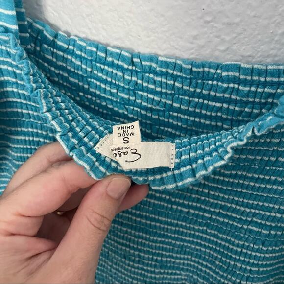 Blue & White Striped Maxi Tiered Dress Summer - Picture 5 of 8